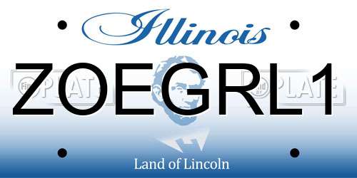 ZOEGRL1 Illinois License Plate
