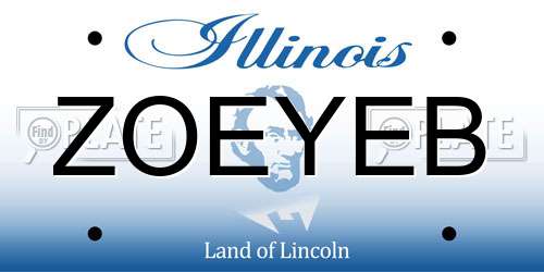 ZOEYEB Illinois License Plate