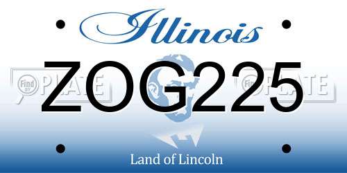 ZOG225 Illinois License Plate