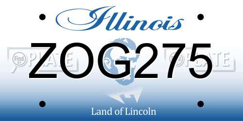 ZOG275 Illinois License Plate