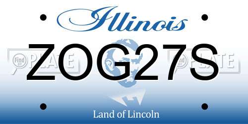 ZOG27S Illinois License Plate