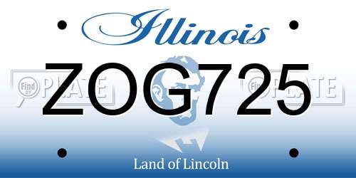 ZOG725 Illinois License Plate