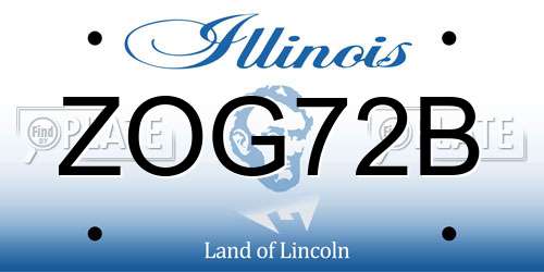 ZOG72B Illinois License Plate