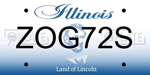 ZOG72S Illinois License Plate