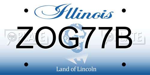 ZOG77B Illinois License Plate