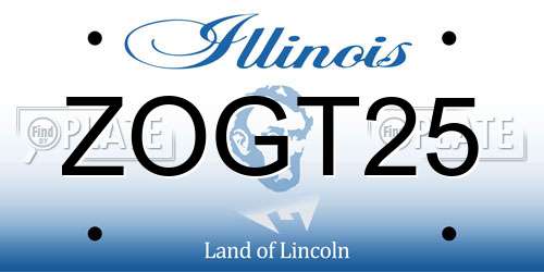 ZOGT25 Illinois License Plate