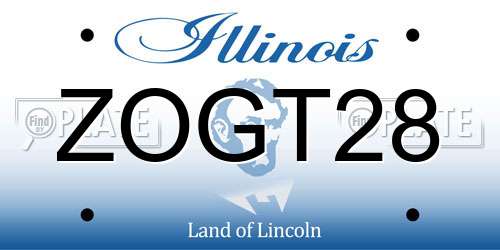 ZOGT28 Illinois License Plate