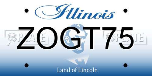 ZOGT75 Illinois License Plate