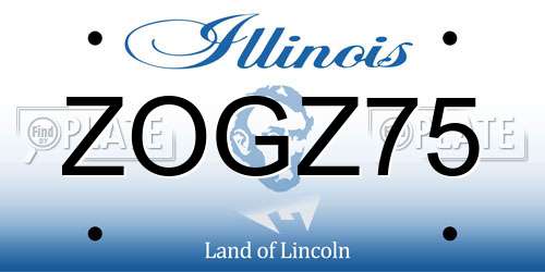 ZOGZ75 Illinois License Plate