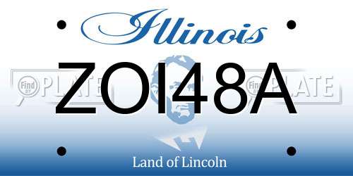ZOI48A Illinois License Plate