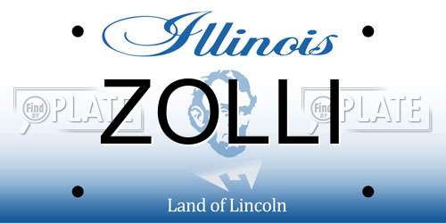 ZOLLI Illinois License Plate