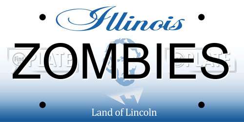 ZOMBIES Illinois License Plate