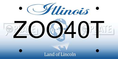 ZOO40T Illinois License Plate