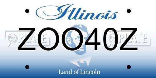ZOO40Z Illinois License Plate
