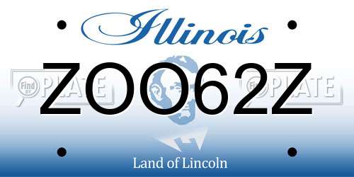ZOO62Z Illinois License Plate