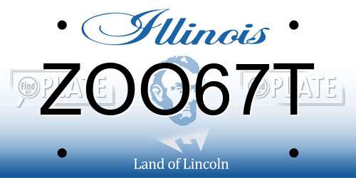 ZOO67T Illinois License Plate