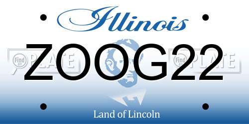 ZOOG22 Illinois License Plate