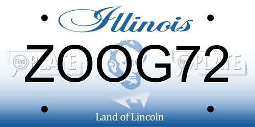 ZOOG72 Illinois License Plate
