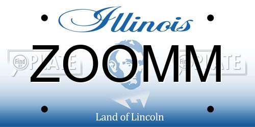 ZOOMM Illinois License Plate