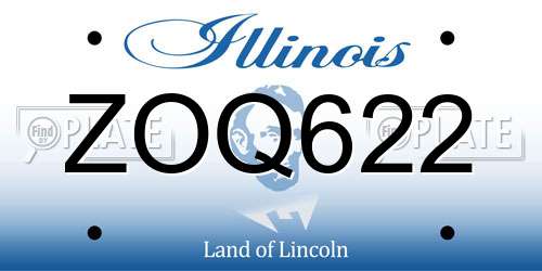 ZOQ622 Illinois License Plate