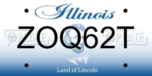 ZOQ62T Illinois License Plate