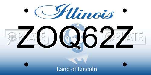 ZOQ62Z Illinois License Plate