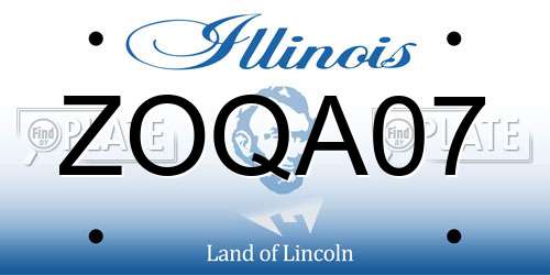 ZOQA07 Illinois License Plate