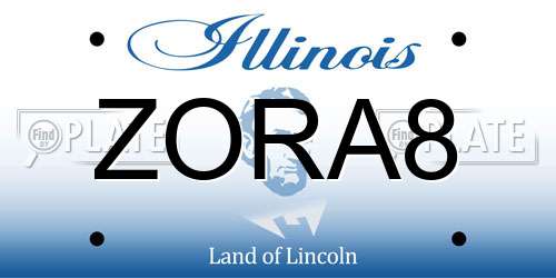 ZORA8 Illinois License Plate