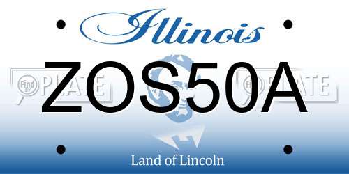 ZOS50A Illinois License Plate