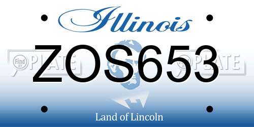 ZOS653 Illinois License Plate
