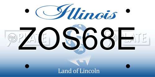ZOS68E Illinois License Plate