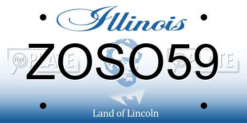 ZOSO59 Illinois License Plate