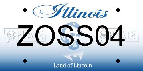 ZOSS04 Illinois License Plate
