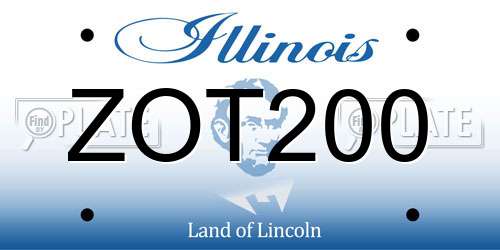 ZOT200 Illinois License Plate