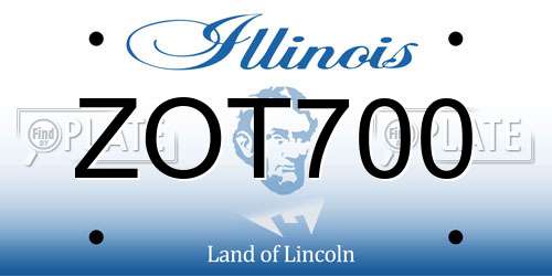 ZOT700 Illinois License Plate