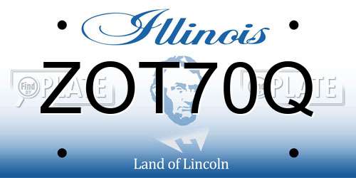ZOT70Q Illinois License Plate