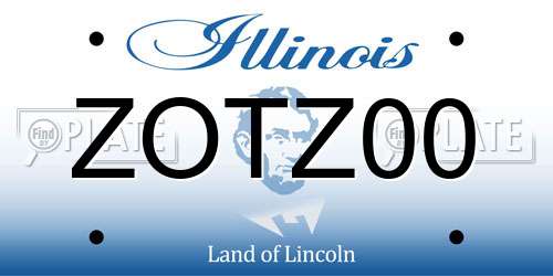 ZOTZ00 Illinois License Plate