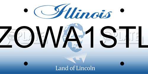 ZOWA1STL Illinois License Plate