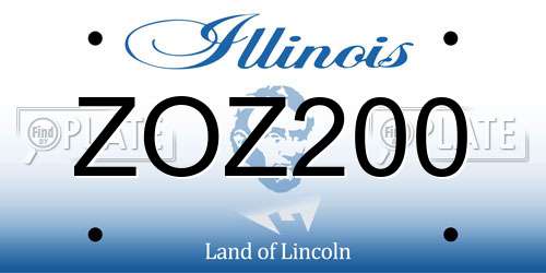 ZOZ200 Illinois License Plate
