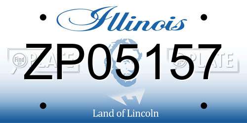 ZP05157 Illinois License Plate
