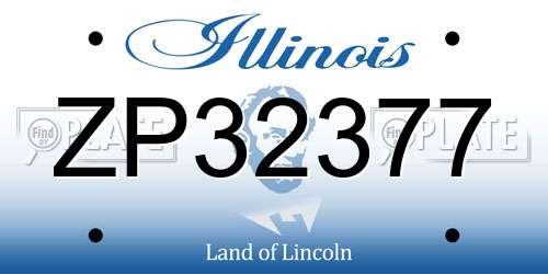 ZP32377 Illinois License Plate