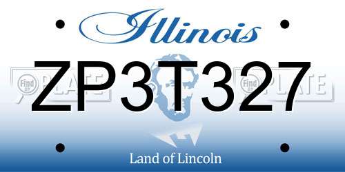 ZP3T327 Illinois License Plate