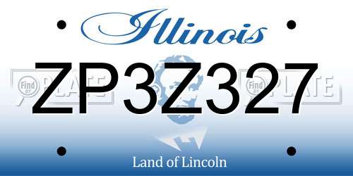 ZP3Z327 Illinois License Plate