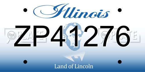ZP41276 Illinois License Plate