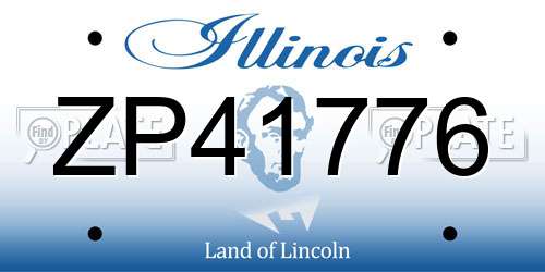 ZP41776 Illinois License Plate