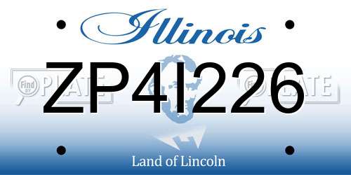 ZP4I226 Illinois License Plate