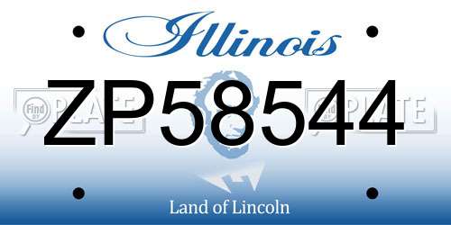 ZP58544 Illinois License Plate