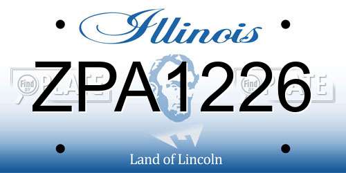 ZPA1226 Illinois License Plate
