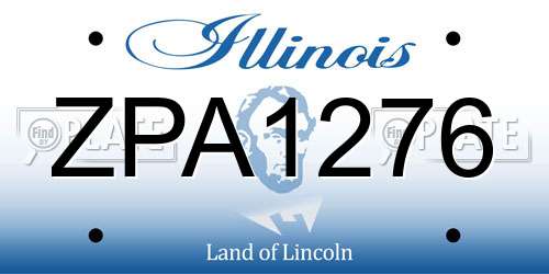 ZPA1276 Illinois License Plate