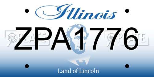 ZPA1776 Illinois License Plate
